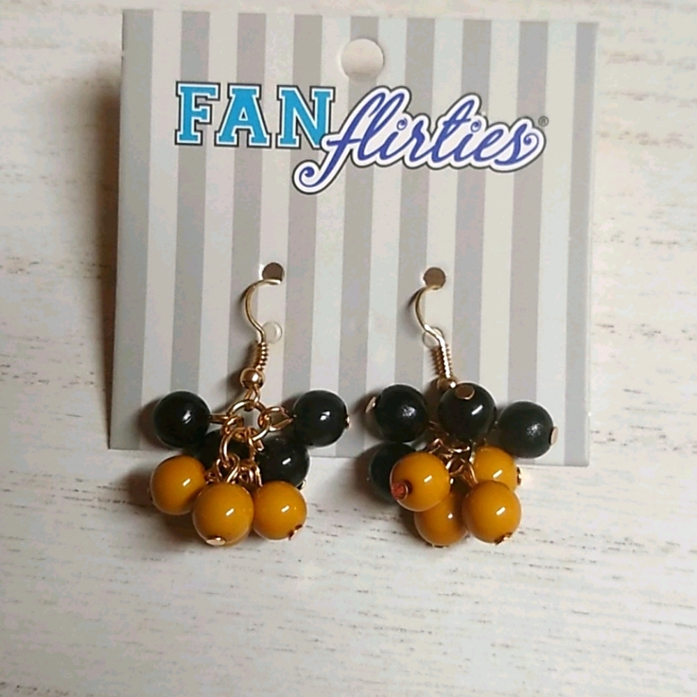 😻 3 For $15 Black & Gold Bead Dangles